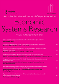 Cover image for Economic Systems Research, Volume 36, Issue 1, 2024
