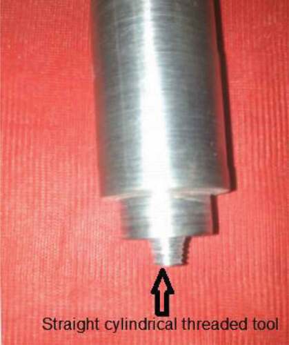Figure 2. Straight cylindrical threaded tool