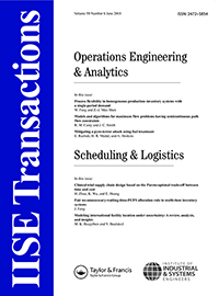 Cover image for IISE Transactions, Volume 50, Issue 6, 2018