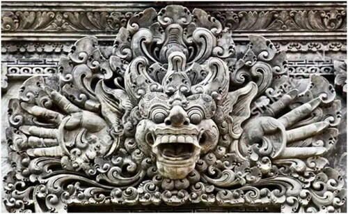 Figure 6. Kriya Carving Karang Bhoma on the main entrance of Kori Agung (Bewish Bali, Citation2016).