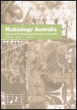 Cover image for Musicology Australia, Volume 25, Issue 1, 2002
