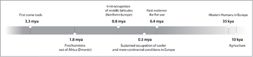 Figure 2. Timeline of the main events mentioned in the text.