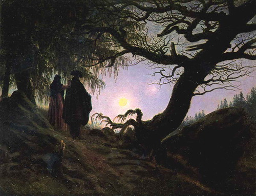 Figure 8. Caspar David Friedrich. Two men contemplating the moon, 1825–1830.
