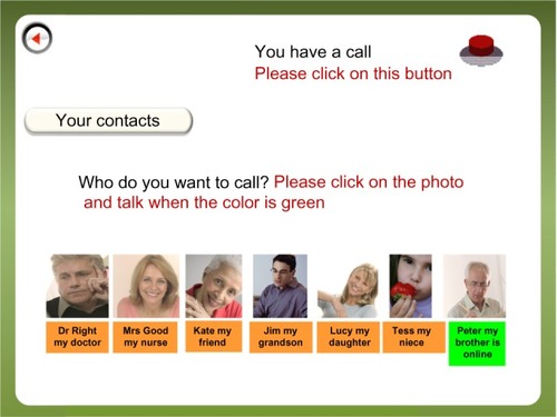 Figure 4 This screen displays photos of contacts.