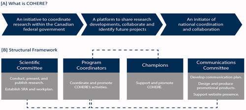 Figure 1. The objective (A) and structural framework of COHERE (B).