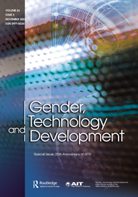 Cover image for Gender, Technology and Development, Volume 26, Issue 3, 2022