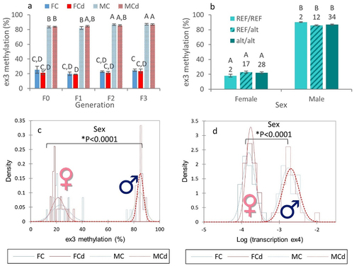Figure 4. Sex-specific patterns of DNA methylation and RNA transcription.