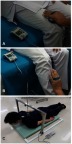 Figure 1 The muscle strength of the lower extremities, including hip flexors (A) and knee extensors (B), was measured with a handheld dynamometer (Commander™ PowerTrack II™ Handheld Dynamometer; Nihon Medix Co., Ltd., Matsudo, Japan). The mean strength of the two lower extremities was calculated and all calculations were performed twice. Isometric back extensor strength in the prone position was measured using a strain-gauge dynamometer (DPU-1000N Digital Force Gauge; Imada, Toyohashi, Japan) (C). The subject was aligned on the board with a strain-gauge dynamometer attached to the subject’s back. After the strain-gauge was placed (at the mid-portion of back at the inferior part of scapula), we asked the subject to lift their upper trunk as high as possible. The strain-gauge recorded the maximum strength. Measurements were performed three times and the values from the trial that produced the greatest force were selected.