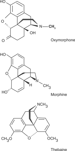 Figure 1 Oxymorphone: structure similar to morphine and thebaine.