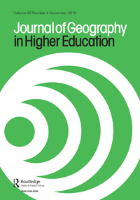 Cover image for Journal of Geography in Higher Education, Volume 40, Issue 4, 2016