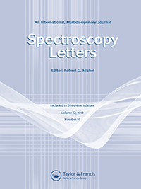 Cover image for Spectroscopy Letters, Volume 52, Issue 10, 2019
