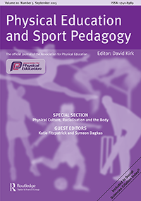 Cover image for Physical Education and Sport Pedagogy, Volume 20, Issue 5, 2015