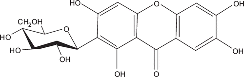 Figure 1.  Chemical structure of mangiferin.