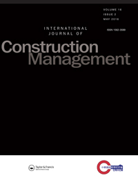 Cover image for International Journal of Construction Management, Volume 16, Issue 2, 2016
