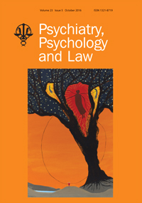 Cover image for Psychiatry, Psychology and Law, Volume 23, Issue 5, 2016