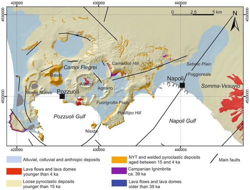 Figure 1. Geo-lithological and structural sketch map of the study area.