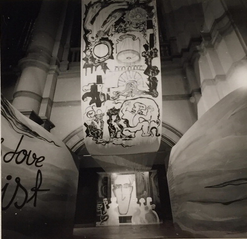 Fig. 5. The entrance of the exhibition pulls the visitor into the exhibition – or is it the exhibition that pours out into the large hall? Photograph by Beata Bergström, November 1966, Nordiska museets arkiv.