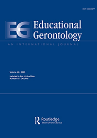 Cover image for Educational Gerontology, Volume 49, Issue 10, 2023