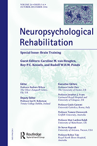 Cover image for Neuropsychological Rehabilitation, Volume 26, Issue 5-6, 2016