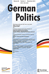 Cover image for German Politics, Volume 28, Issue 4, 2019