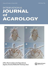 Cover image for International Journal of Acarology, Volume 44, Issue 6, 2018