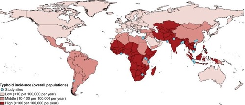 Figure 1 Burden of typhoid fever in low-income and middle-income countries.