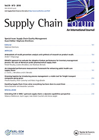 Cover image for Supply Chain Forum: An International Journal, Volume 19, Issue 3, 2018