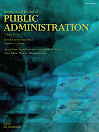 Cover image for International Journal of Public Administration, Volume 44, Issue 1, 2021