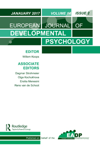 Cover image for European Journal of Developmental Psychology, Volume 14, Issue 2, 2017