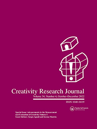 Cover image for Creativity Research Journal, Volume 34, Issue 4, 2022