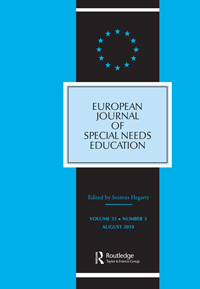 Cover image for European Journal of Special Needs Education, Volume 33, Issue 3, 2018