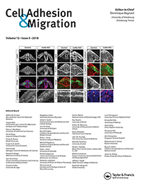 Cover image for Cell Adhesion & Migration, Volume 12, Issue 5, 2018