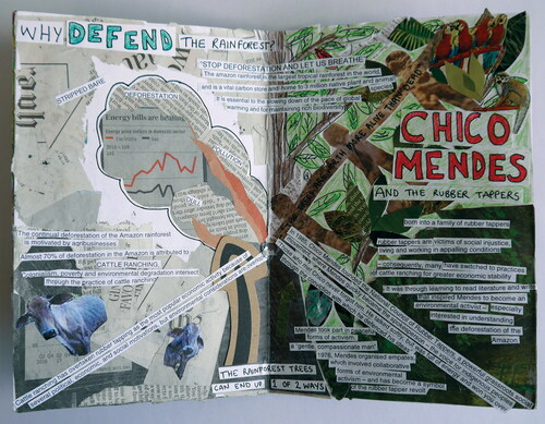 FIGURE 4 Chico Mendes: Dying to Defend Indigenous Rainforests (Collins Citation2021, 2–3).