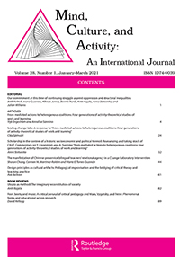 Cover image for Mind, Culture, and Activity, Volume 28, Issue 1, 2021