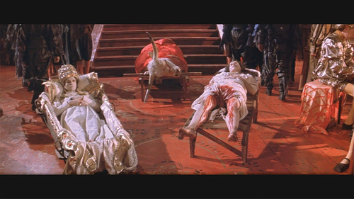 Figure 3. The corpses that do not rise at the curtain call in The Baby of Mâcon (Allarts Limited, 1993).