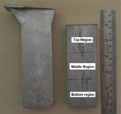 Figure 3. Cast AA6061-Cu composite.