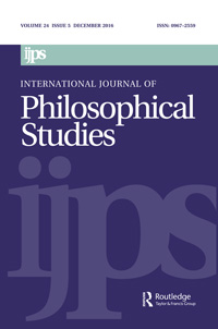 Cover image for International Journal of Philosophical Studies, Volume 24, Issue 5, 2016