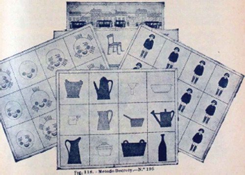 Figura 4. Imagen de los juegos decrolyanos en el catálogo Dalmau Carles Pla
