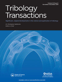 Cover image for Tribology Transactions, Volume 61, Issue 6, 2018