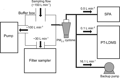 Figure 1. Schematic diagram of the experimental set up for ambient measurements.