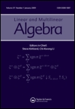 Cover image for Linear and Multilinear Algebra, Volume 59, Issue 10, 2011