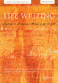 Cover image for Life Writing, Volume 16, Issue 2, 2019