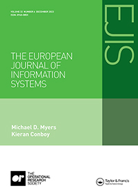 Cover image for European Journal of Information Systems, Volume 32, Issue 6, 2023
