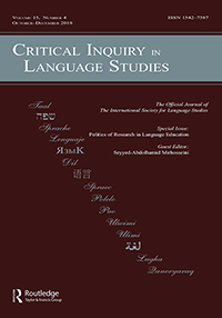 Cover image for Critical Inquiry in Language Studies, Volume 15, Issue 4, 2018