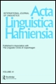 Cover image for Acta Linguistica Hafniensia, Volume 42, Issue 1, 2010