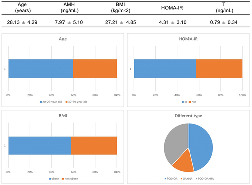 Figure 1 General characteristics and classification proportion of PCOS population.