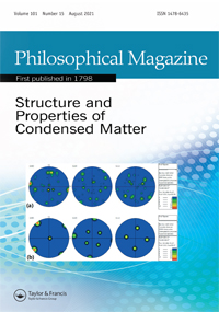 Cover image for Philosophical Magazine, Volume 101, Issue 15, 2021