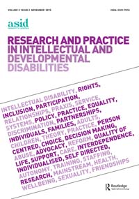 Cover image for Research and Practice in Intellectual and Developmental Disabilities, Volume 2, Issue 2, 2015