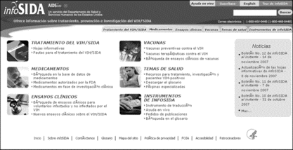 FIGURE 3 InfoSIDA. Departamento de Salud y Servicios Humanos de los Estados Unidos <http://aidsinfo.nih.gov/infoSIDA/>