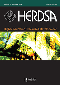 Cover image for Higher Education Research & Development, Volume 35, Issue 3, 2016